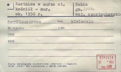 kostnica w murze ot. - kościół, skan 1