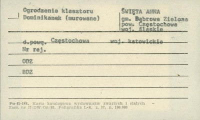 ogrodzenie klasztoru dominikanek, skan 1