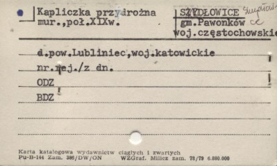 kapliczka przydrożna, skan 1