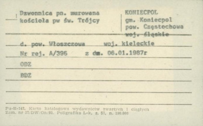 dzwonnica pn. kościoła pw. Św. Trójcy, skan 1