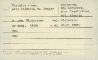 kostnica przy kościele Św. Trójcy, skan 1