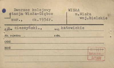 dworzec kolejowy stacja Wisła-Głębce, skan 1