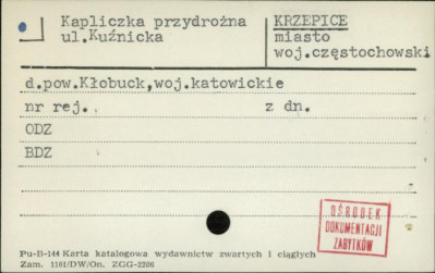 kapliczka przydrożna, skan 1