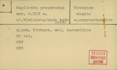 kapliczka przydrożna, skan 1