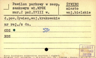 pawilon parkowy w zesp. zamkowym, skan 1