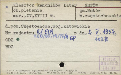 klasztor kanoników Later. ob. plebania, skan 1