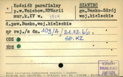 kościół parafialny p. w. Wniebow. NPMarii, skan 1