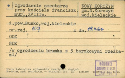 ogrodzenie cmentarza przy kościele franciszk., skan 1