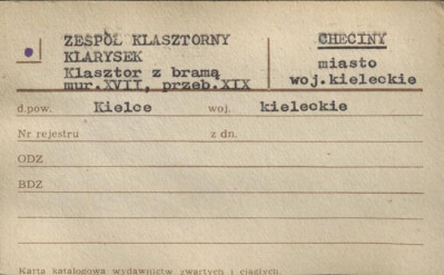 mur z bramą - zespół klasztorny klarysek, ob. bernardynek, skan 1