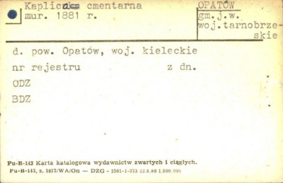 kapliczka cmentarna, skan 1