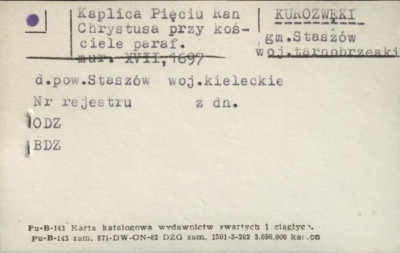 kaplica Pięciu Ran Chrystusa, skan 1