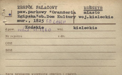 pawilon parkowy Oranżeria Egipska, ob. dom kultury, skan 1