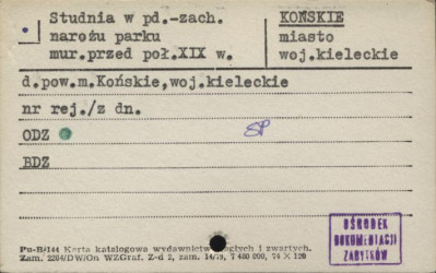studnia w południowo-zachodnim narożniku parku, skan 1