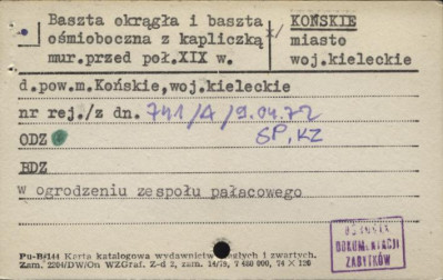 baszta ośmioboczna i okrągła, skan 3