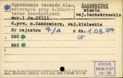 ogrodzenie terenów klasztornych, skan 1