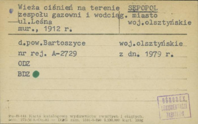 wieża ciśnień na terenie zespołu gazowni i wodociąg., skan 1