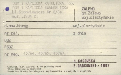 dom i kaplica katolicka, ob. dom i kaplica ewangelicka, skan 1