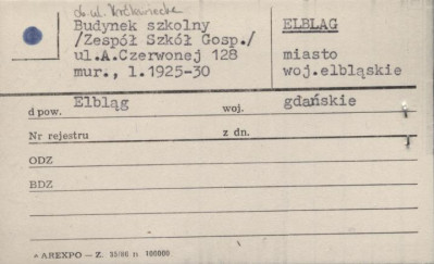 budynek szkolny, zespół szkół gosp., skan 1