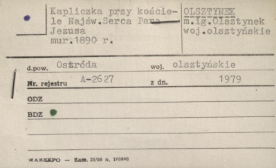 kapliczka przy kościele Najśw. Serca Pana Jezusa, skan 1