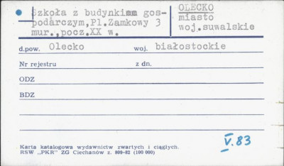 szkoła z budynkiem gospodarczym, skan 1