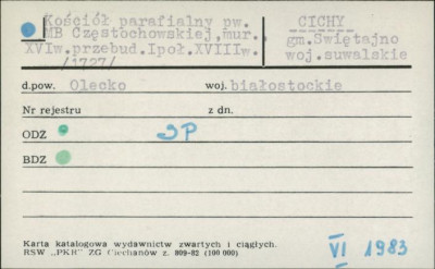 kościół par. pw. Matki Boskiej Częstochowskiej, skan 1