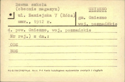 dawna szkoła (obecnie magazyn), skan 1
