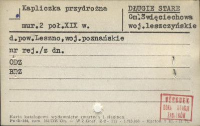 kapliczka przydrożna, skan 1