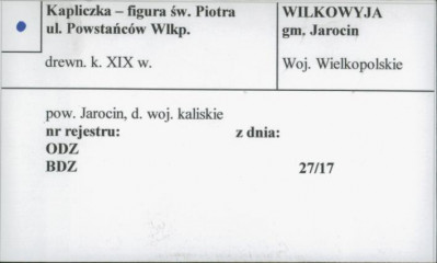 kapliczka - figura św. Piotra, skan 1