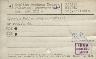 kaplica grobowa Koczorowskich, skan 1