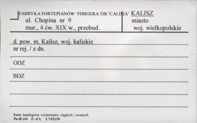 fabryka fortepianów Fibigera, ob. Calisia, skan 1