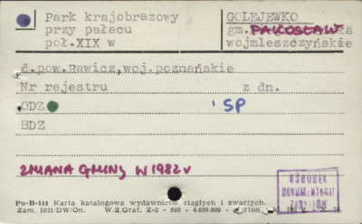 park krajobrazowy przy pałacu, skan 1
