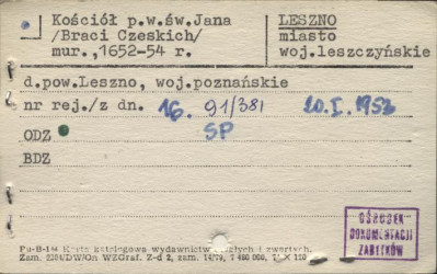 kościół ewangelicki, ob. rzym.-kat. par. pw. św. Jana Chrzciciela, skan 1