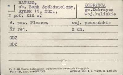 ratusz, ob. bank spółdzielczy, skan 1