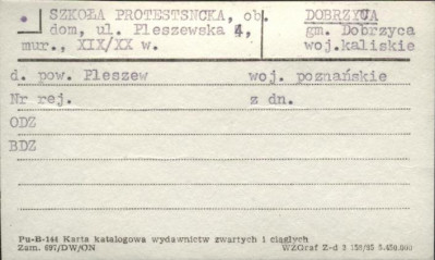 szkoła protestancka, ob. dom, skan 1