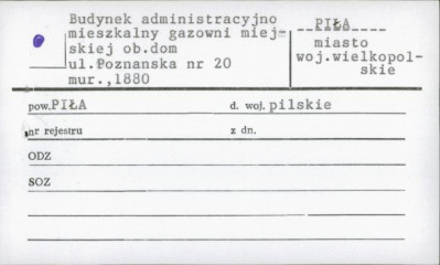 budynek administracyjno-mieszkalny gazowni miejskiej, ob. dom, skan 1