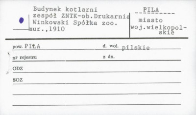 budynek kotlarni, zespół Zakłady Naprawcze Taboru Kolejowego - ob. Drukarnia Winkowski, skan 1