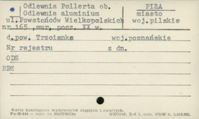 odlewnia Pollerta, ob. odlewnia aluminium, skan 1