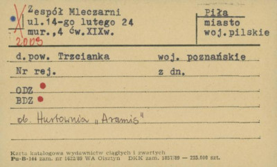 zespół mleczarni, ob. Hurtownia Aramis, skan 1