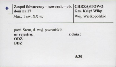 zespół folwarczny - czworak - ob. dom, skan 1