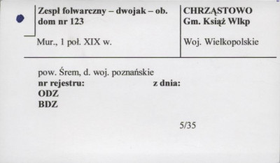 zespół folwarczny - dwojak - ob. dom, skan 1