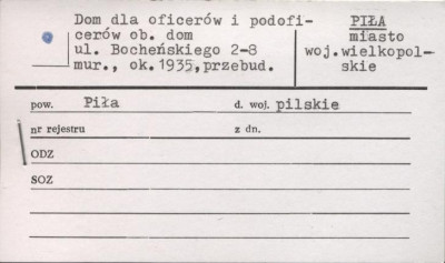 dom dla oficerów i podoficerów, ob. dom, skan 1