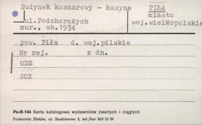 budynek koszarowy - kasyno, skan 1