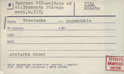 dworzec PKP - wejście od ul. Zygmunta Starego, skan 1