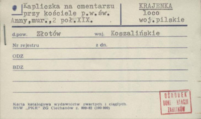 kapliczka na cmentarzu przy kościele pw. św. Anny, skan 1