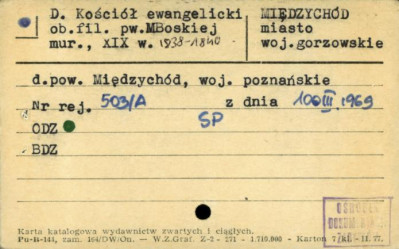 kościół ewangelicki, ob. rzym.-kat. par. pw. Niepokalanego Serca Maryi, skan 1