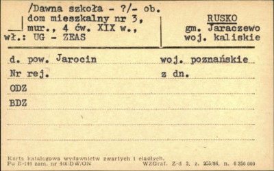 dawna szkoła, ob. dom mieszkalny, skan 1
