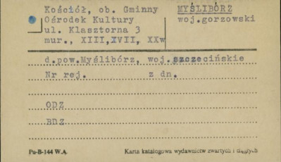 kościół pw. Świętego Krzyża, ob. dom kultury, skan 1