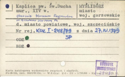 kaplica pw. Św. Ducha ob. muzeum regionalne, skan 1