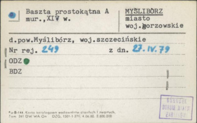 baszta prostokątna A, skan 1