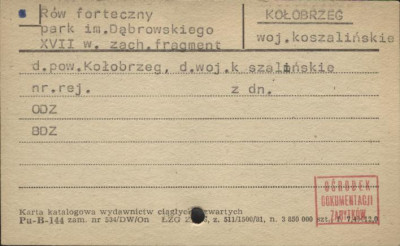 rów forteczny, park im. Dąbrowskiego, zach. fragment, skan 1